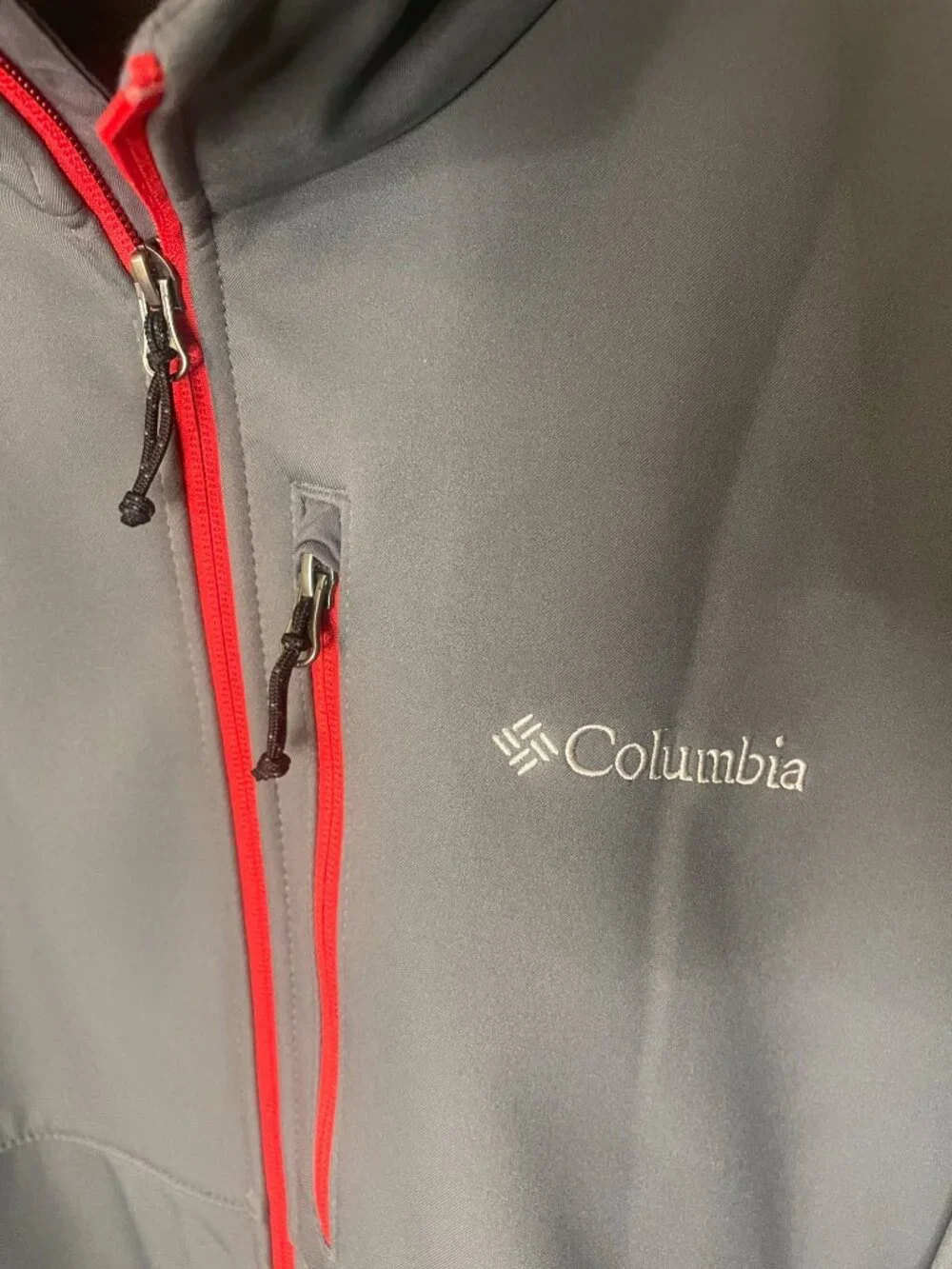 Columbia Ascender Water Resistant Softshell Fleece Jacket Men 3XLT Gray Stripe